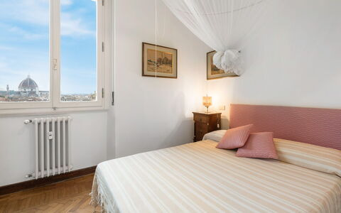 Orto Botanico Apartment With Terrace And Dome View: Furniture, Property, Building, Comfort, Wood, Azure, Textile, Window, Interior Design, Floor