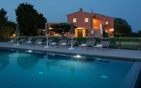 Relais Tenuta Santori: Water, Sky, Property, Building, Furniture, Swimming Pool, Chair, Light, Tree, Azure