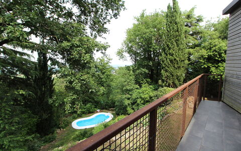 Casa Delle Eriche, Colli Euganei, Pool, Wifi: Leaf, Wood, Handrail, Garden, Shade, Fence, Backyard, Baluster, Balcony, Yard