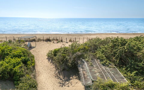 Casale Rosa: Blue, Beach, Body Of Water, Natural Environment, Coast, Horizon, Sea, Sand, Shore, Coastal And Oceanic Landforms
