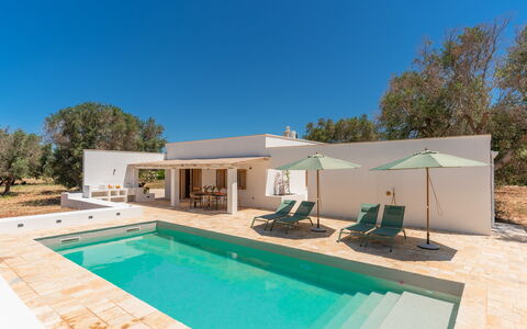 Villa Jolie: Blue, Shade, Swimming Pool, Design, Landscaping, Tile, Villa, Resort