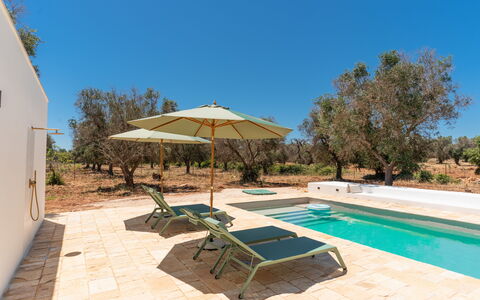 Villa Jolie: Swimming Pool, Shade, Chair, Outdoor Furniture, Design, Landscaping, Resort, Villa, Sunlounger