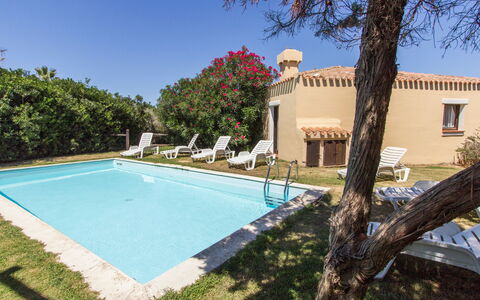 Villetta Mare Blu With Pool, Country Village, Stin: Swimming Pool, Resort, Estate, Hacienda, Outdoor Furniture, Eco Hotel, Farmhouse, Shade, Villa, Sunlounger