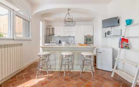 Villa Solemare: Furniture, Interior Design, Flooring, Floor, Wood, Ceiling, Kitchen, Countertop, Cabinetry, Home