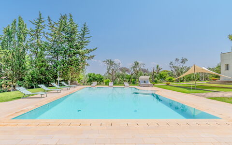Masseria Ceratonia: Swimming Pool, Resort, Garden, Landscaping, Shade, Eco Hotel, Design, Park, Hacienda