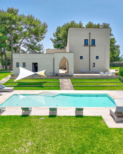 Masseria Ceratonia: Blue, Estate, Lawn, Garden, Swimming Pool, Landscaping, Mansion, Yard, Shade, Villa
