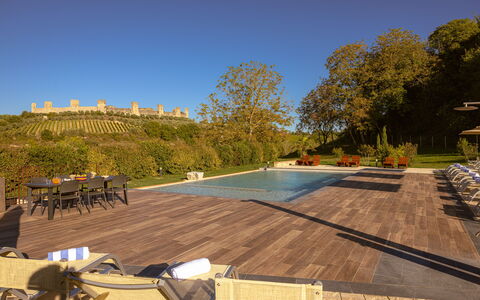 Il Borgo, Borgo Campassini, Monteriggioni: Furniture, Outdoor Furniture, Garden, Chair, Outdoor Table, Eco Hotel, Shade, Swimming Pool, Sunlounger, Landscaping