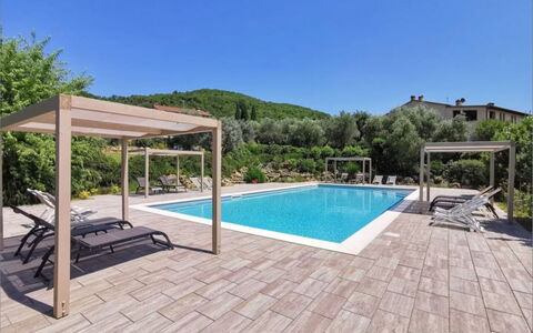 Podere della Madonna Villa: Swimming Pool, Outdoor Furniture, Resort, Composite Material, Flagstone, Shade, Eco Hotel, Deck, Patio, Outdoor Structure