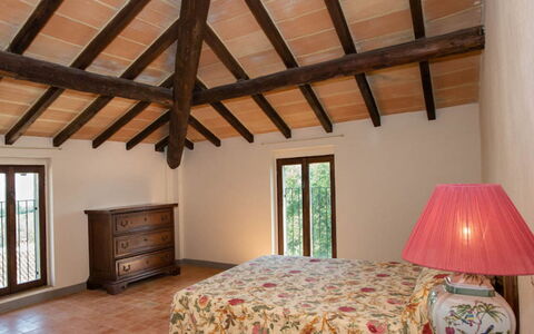 Cascina del Castello: Interior Design, Wood, Furniture, Ceiling, Flooring, Floor, Home, Room, Bedroom, Bed