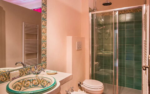 Cascina del Castello: Interior Design, Bathroom, Plumbing Fixture, Wall, Flooring, Floor, Bathroom Sink, Tap, Sink, Plumbing