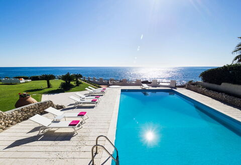 Villa Luna Blu: Blue, Water, Sea, Outdoor Furniture, Leisure, Coastal And Oceanic Landforms, Swimming Pool, Ocean, Coast, Resort