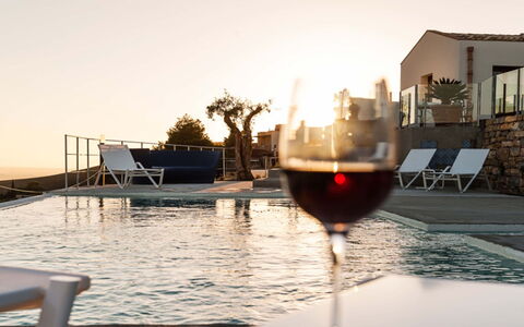 Villa Eroica: Swimming Pool, Outdoor Furniture, Chair, Evening, Dusk, Sunlounger, Resort, Sunset