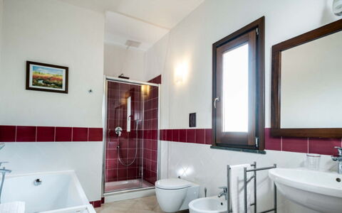 Villa Eroica: Flooring, Interior Design, Plumbing Fixture, Floor, Ceiling, Tap, Room, Bathroom, Plumbing, Light Fixture