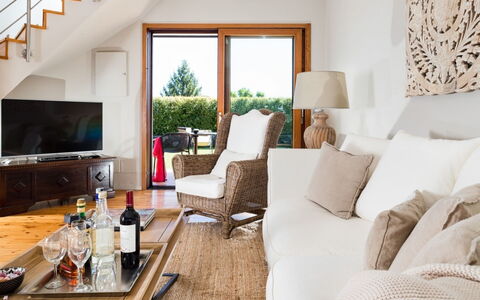 Villa Etna: Furniture, Interior Design, Couch, Flooring, Living Room, Room, Wood, Floor, Home, Ceiling