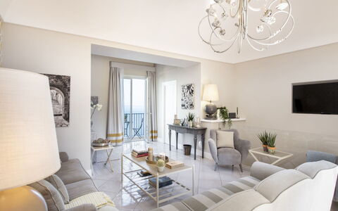 Villa Gilda: Furniture, Interior Design, Flooring, Floor, Table, Textile, Home, Chair, Room, Living Room