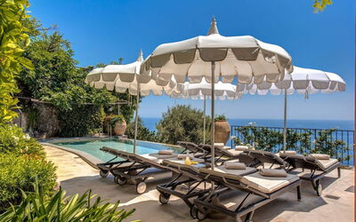 Villa Positano: Umbrella, Outdoor Furniture, Swimming Pool, Resort, Furniture, Sunlounger, Sea, Eco Hotel, Coastal And Oceanic Landforms