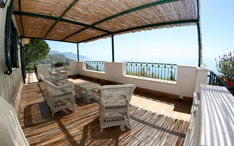 Villa Sant'Agata: Furniture, Outdoor Furniture, Porch, Table, Chair, Balcony, Outdoor Table, Shade, Deck, Fence