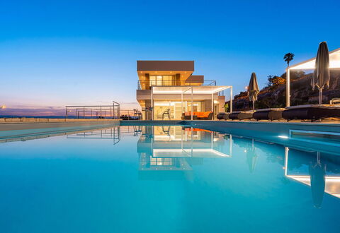 Villa Nina: Blue, Swimming Pool, Resort, Apartment, Eco Hotel, Hotel, Villa, Resort Town, Dusk, Seaside Resort