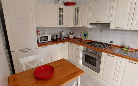 Casa Annalù With Garden, Wifi, Bogliasco: Furniture, Flooring, Kitchen, Wood, Cabinetry, Interior Design, Countertop, Floor, Major Appliance, Kitchen Appliance