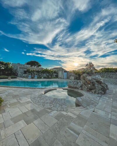 Masseria Capasa: Flagstone, Water Feature, Tile, Landscaping, Swimming Pool, Fountain