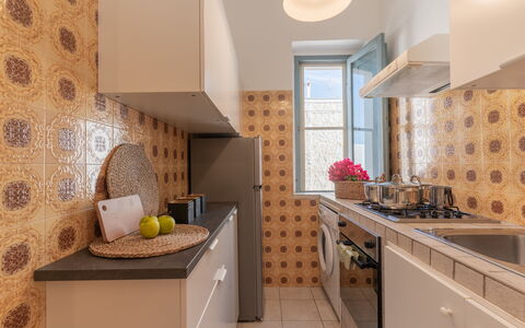 Casa Olimpo: Kitchen, Interior Design, Kitchen Appliance, Countertop, Major Appliance, Flooring, Floor, Ceiling, Plumbing Fixture, Kitchen Stove