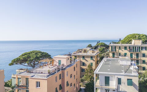 Green Home Seaside, Parking, Wifi, Ac, Genova Nerv: Blue, Building, Residential Area, Daytime, Apartment, City, Horizon, Home, House, Neighbourhood