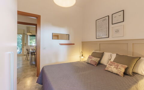 Villa Nami: Interior Design, Furniture, Wall, Flooring, Ceiling, Wood, Bed, Room, Floor, Bedroom