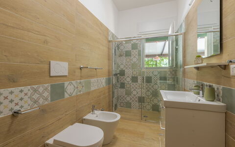 Villa San Vito: Flooring, Floor, Tile, Plumbing Fixture, Sink, Bathroom, Tap, Plumbing, Bathroom Sink