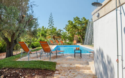 Villa San Vito: Swimming Pool, Resort, Shade, Garden, Eco Hotel, Landscaping, Backyard, Outdoor Furniture, Flagstone, Estate