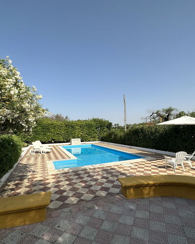 Villa Azzurra: Swimming Pool, Composite Material, Resort, Estate, Landscaping, Eco Hotel, Shade, Tile, Water Feature, Hacienda