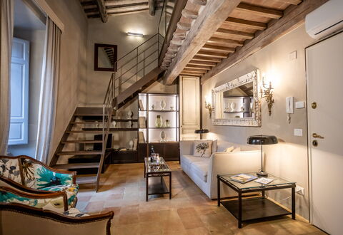 Stylish Apartment: Furniture, Interior Design, Wall, Flooring, Floor, Ceiling, Room, Lighting, Home, Living Room