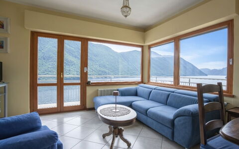 Miralago: Furniture, Interior Design, Flooring, Wood, Floor, Couch, Room, Ceiling, Living Room