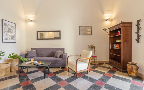 Dimora Storica: Flooring, Interior Design, Furniture, Wall, Floor, Wood, Ceiling, Room, Lighting, Living Room