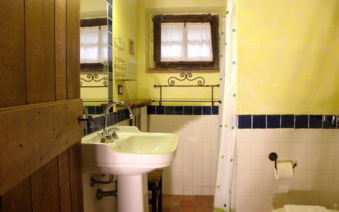 Appartamento La Vecchia Cedraia, Wifi, Perugia: Plumbing Fixture, Bathroom, Bathroom Sink, Interior Design, Flooring, Floor, Sink, Tap, Plumbing, Lighting