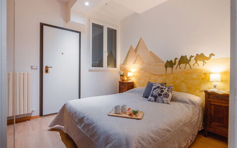 Casa Colleoro: Bed, Interior Design, Bedroom, Furniture, Bedding, Wall, Bed Sheet, Wood, Floor, Room