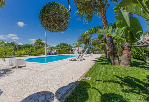 Trullo Poggio Con Piscina: Blue, Tree, Shade, Resort, Swimming Pool, Landscaping, Eco Hotel, Estate, Hacienda
