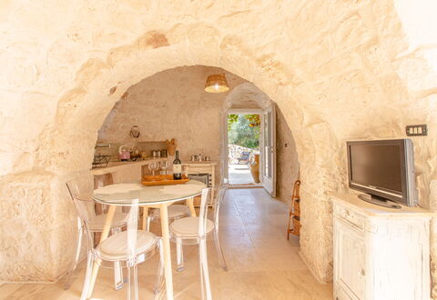 Trullo Della Quercia: Ceiling, Living Room, Plaster