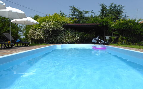 Silea Apartments, Pool, Garden, Treviso: Blue, Swimming Pool, Leisure, Resort, Outdoor Furniture, Shade, Eco Hotel, Backyard, Umbrella, Hacienda