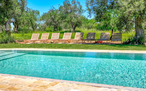 Trulli Corte Kalia, Golf & Puglia: Blue, Swimming Pool, Resort, Garden, Shade, Outdoor Furniture, Landscaping, Water Feature, Backyard, Eco Hotel