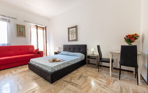 Gallipoli Apartment Ac, Seaside: Furniture, Interior Design, Flooring, Floor, Wood, Room, Couch, Ceiling, Table, Living Room