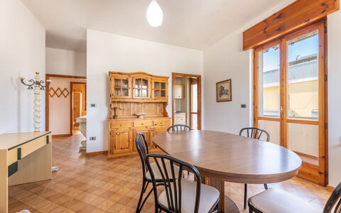 Giovanni Apartment In Gallipoli, Ac, Seaside: Interior Design, Flooring, Floor, Wood, Ceiling, Furniture, Room, Wood Flooring, Lighting, Cabinetry