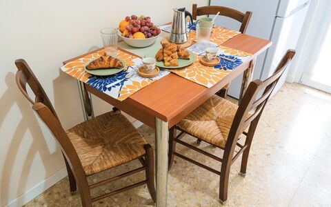 Lory House: Furniture, Wood, Dining Room, Table, Kitchen & Dining Room Table, Chair, Tableware, Flooring, Floor, Wood Stain