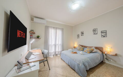 Lory House: Interior Design, Furniture, Bed, Bedroom, Ceiling, Room, Floor, Flooring, Bed Sheet, Bedding