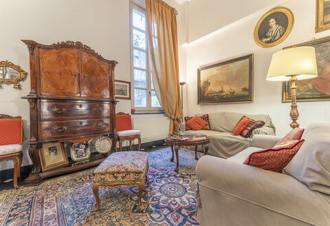 Portello Square Lux Apartment Genova: Furniture, Interior Design, Flooring, Floor, Room, Living Room, Picture Frame, Apartment, Molding, Couch