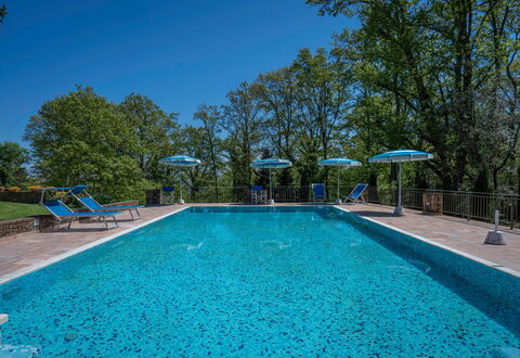 Grace Home, Pool, Wifi, Gambassi Terme: Blue, Swimming Pool, Resort, Outdoor Furniture, Eco Hotel, Shade, Resort Town, Water Feature, Landscaping, Villa