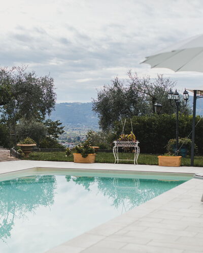 Villa Vernazza: Swimming Pool, Leisure, Outdoor Furniture, Resort, Flowerpot, Flagstone, Resort Town, Umbrella, Vacation, Houseplant