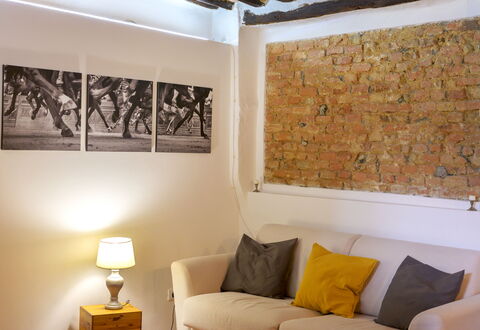 The Silent Courtyard Retreat: Spacious 2-Bedroom S: Wall, Interior Design, Furniture, Flooring, Room, Home, Floor, Living Room, Lighting, Couch