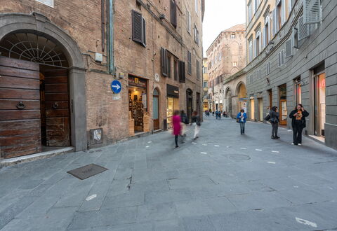 Balconcini De' Saracini: Building, Road Surface, Street, City, Urban Area, Town, Public Space, Road, Alley