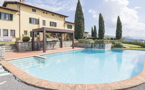 Villa Alessia Luxury: Swimming Pool, Resort, Shade, Water Feature, Eco Hotel, Courtyard, Villa, Landscaping, Hacienda, Flagstone