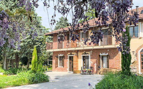 Asti 50: House, Shrub, Home, Residential Area, Estate, Cottage, Hacienda, Yard, Shade, Lawn